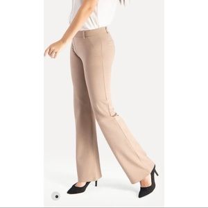 NEW Betabrand Boot-Cut Flare Classic Dress Pants Yoga Pants Khaki Size L